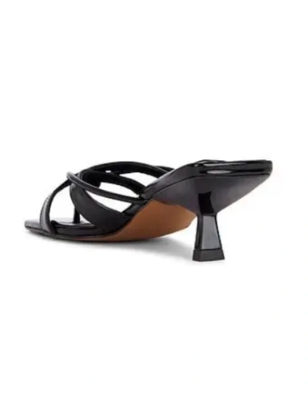 Intentionally Blank Eli sandals black strappy shoes slides heels Revolve 39 9